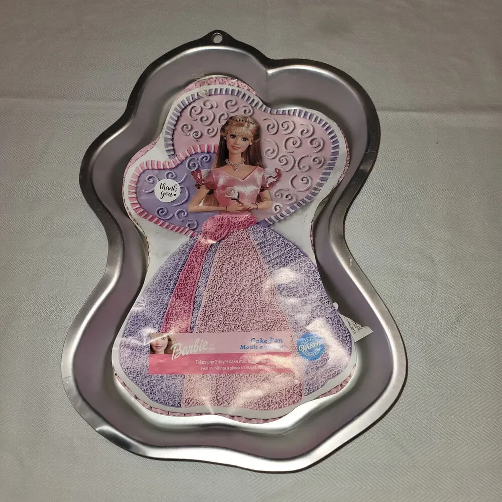 Wilton Barbie Cake Pan 2002 Enchanted Princess Mold Insert Instructions 2105